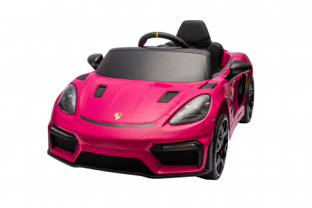 Masinuta electrica Premier Porsche Spyder 718 RS , 12V, roti cauciuc EVA, scaun piele ecologica, roz [17]