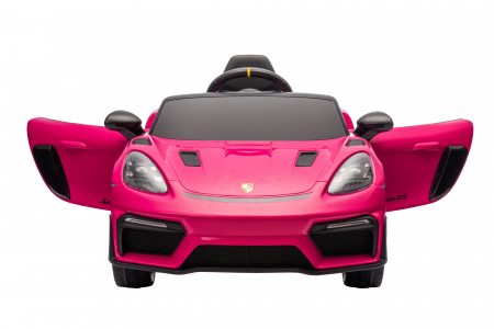 Masinuta electrica Premier Porsche Spyder 718 RS , 12V, roti cauciuc EVA, scaun piele ecologica, roz [11]