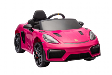 Masinuta electrica Premier Porsche Spyder 718 RS , 12V, roti cauciuc EVA, scaun piele ecologica, roz [9]