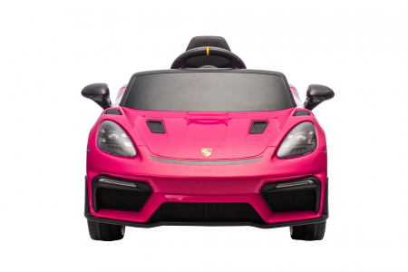 Masinuta electrica Premier Porsche Spyder 718 RS , 12V, roti cauciuc EVA, scaun piele ecologica, roz [2]
