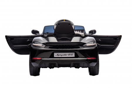 Masinuta electrica Premier Porsche Spyder 718 RS , 12V, roti cauciuc EVA, scaun piele ecologica, negru [13]