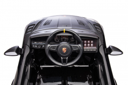 Masinuta electrica Premier Porsche Spyder 718 RS , 12V, roti cauciuc EVA, scaun piele ecologica, negru [26]