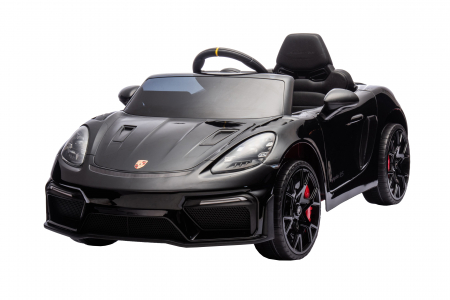Masinuta electrica Premier Porsche Spyder 718 RS , 12V, roti cauciuc EVA, scaun piele ecologica, negru [4]