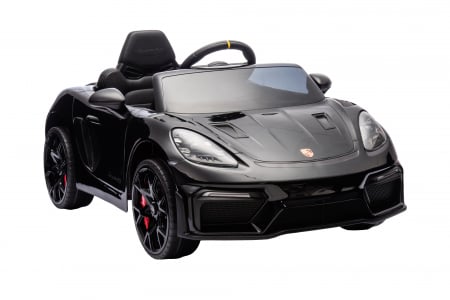 Masinuta electrica Premier Porsche Spyder 718 RS , 12V, roti cauciuc EVA, scaun piele ecologica, negru [9]