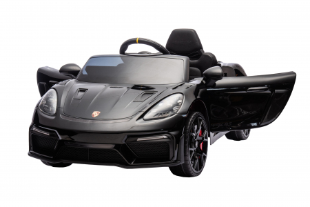 Masinuta electrica Premier Porsche Spyder 718 RS , 12V, roti cauciuc EVA, scaun piele ecologica, negru [11]
