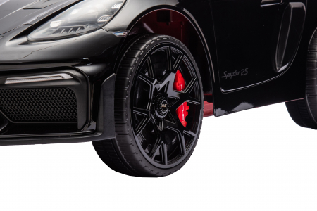 Masinuta electrica Premier Porsche Spyder 718 RS , 12V, roti cauciuc EVA, scaun piele ecologica, negru [18]