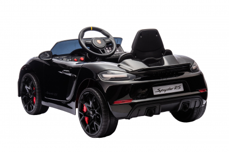 Masinuta electrica Premier Porsche Spyder 718 RS , 12V, roti cauciuc EVA, scaun piele ecologica, negru [6]