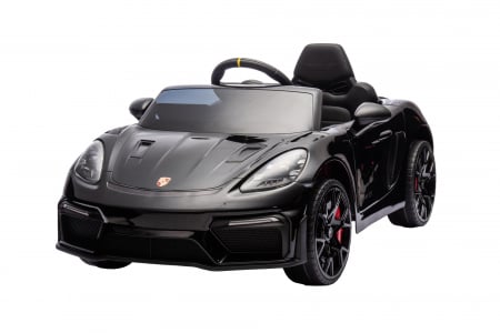 Masinuta electrica Premier Porsche Spyder 718 RS , 12V, roti cauciuc EVA, scaun piele ecologica, negru [3]