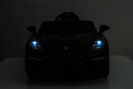 Masinuta electrica Premier Porsche Spyder 718 RS , 12V, roti cauciuc EVA, scaun piele ecologica, negru [31]