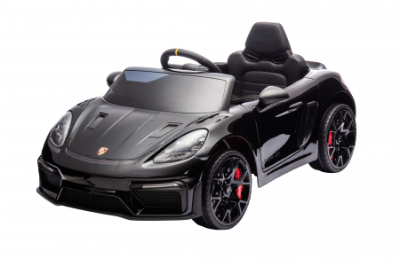 Masinuta electrica Premier Porsche Spyder 718 RS , 12V, roti cauciuc EVA, scaun piele ecologica, negru [16]