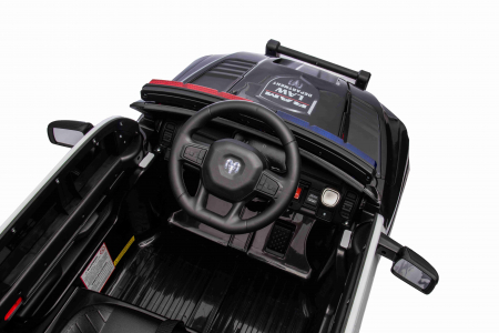 Masinuta electrica Premier RAM 1500 RHO Politie, 12V, roti cauciuc EVA, scaun piele ecologica, negru [26]