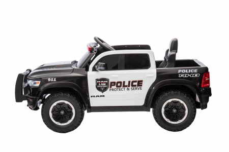 Masinuta electrica Premier RAM 1500 RHO Politie, 12V, roti cauciuc EVA, scaun piele ecologica, negru [4]
