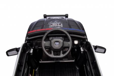 Masinuta electrica Premier RAM 1500 RHO Politie, 12V, roti cauciuc EVA, scaun piele ecologica, negru [25]