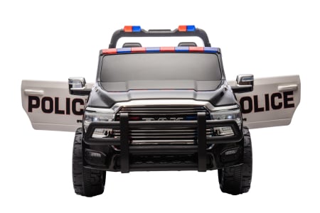 Masinuta electrica Premier RAM 3500 Politie, 12V, 2 copii, roti cauciuc EVA, scaun piele ecologica, negru [11]