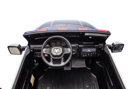 Masinuta electrica Premier RAM 3500 Politie, 12V, 2 copii, roti cauciuc EVA, scaun piele ecologica, negru [21]