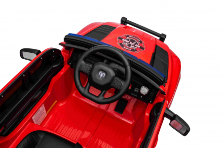 Masinuta electrica Premier RAM 1500 RHO Pompieri, 12V, roti cauciuc EVA, scaun piele ecologica, rosu [29]