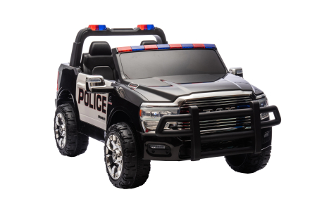 Masinuta electrica Premier RAM 3500 Politie, 12V, 2 copii, roti cauciuc EVA, scaun piele ecologica, negru [9]