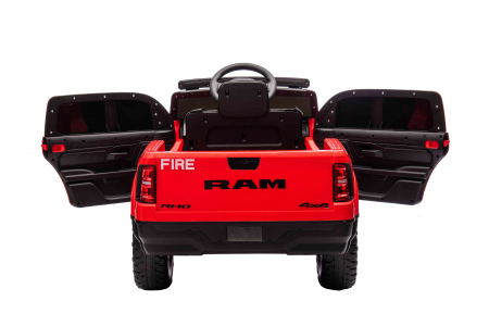 Masinuta electrica Premier RAM 1500 RHO Pompieri, 12V, roti cauciuc EVA, scaun piele ecologica, rosu [12]