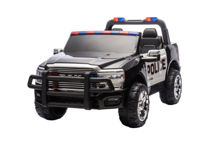 Masinuta electrica Premier RAM 3500 Politie, 12V, 2 copii, roti cauciuc EVA, scaun piele ecologica, negru [3]
