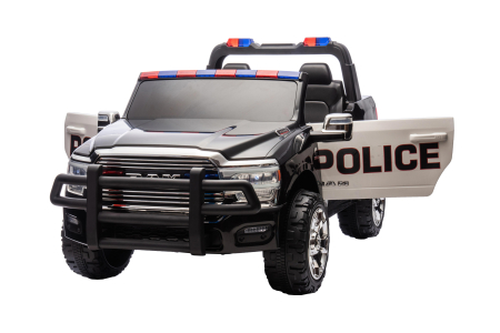 Masinuta electrica Premier RAM 3500 Politie, 12V, 2 copii, roti cauciuc EVA, scaun piele ecologica, negru [12]