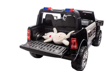 Masinuta electrica Premier RAM 3500 Politie, 12V, 2 copii, roti cauciuc EVA, scaun piele ecologica, negru [18]