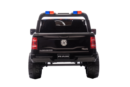 Masinuta electrica Premier RAM 3500 Politie, 12V, 2 copii, roti cauciuc EVA, scaun piele ecologica, negru [6]