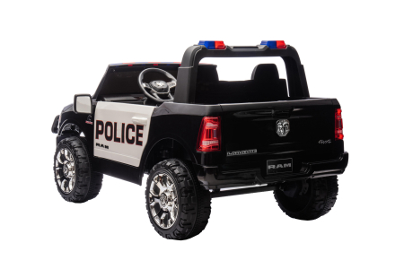 Masinuta electrica Premier RAM 3500 Politie, 12V, 2 copii, roti cauciuc EVA, scaun piele ecologica, negru [5]