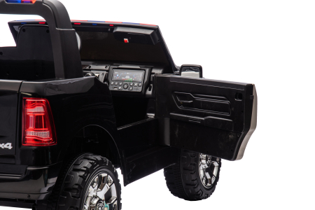 Masinuta electrica Premier RAM 3500 Politie, 12V, 2 copii, roti cauciuc EVA, scaun piele ecologica, negru [14]