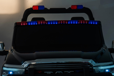 Masinuta electrica Premier RAM 3500 Politie, 12V, 2 copii, roti cauciuc EVA, scaun piele ecologica, negru [23]