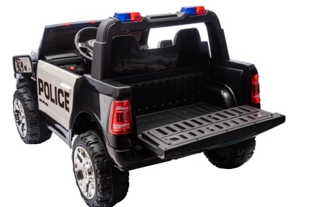 Masinuta electrica Premier RAM 3500 Politie, 12V, 2 copii, roti cauciuc EVA, scaun piele ecologica, negru [17]