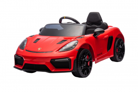 Masinuta electrica Premier Porsche Spyder 718 RS , 12V, roti cauciuc EVA, scaun piele ecologica, rosu [1]