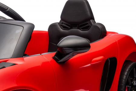 Masinuta electrica Premier Porsche Spyder 718 RS , 12V, roti cauciuc EVA, scaun piele ecologica, rosu [33]