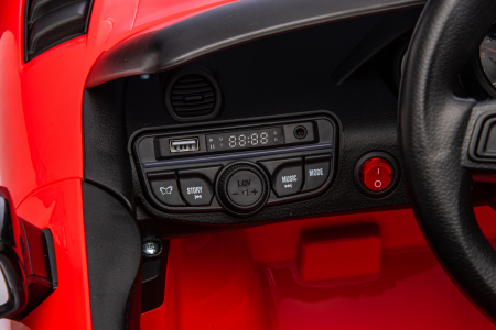 Masinuta electrica Premier Porsche Spyder 718 RS , 12V, roti cauciuc EVA, scaun piele ecologica, rosu [26]