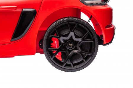 Masinuta electrica Premier Porsche Spyder 718 RS , 12V, roti cauciuc EVA, scaun piele ecologica, rosu [22]