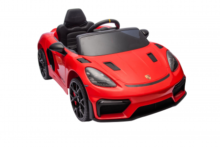 Masinuta electrica Premier Porsche Spyder 718 RS , 12V, roti cauciuc EVA, scaun piele ecologica, rosu [14]