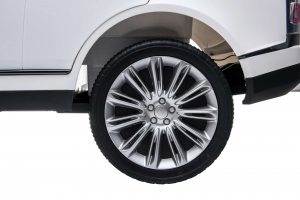 Masinuta electrica Premier Range Rover Vogue HSE, 12V, 2 locuri, roti cauciuc EVA, scaun piele ecologica, alb [19]
