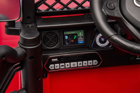 Masinuta electrica Premier Toyota FJ Cruiser, 12V, roti cauciuc EVA, scaun piele ecologica, rosu [15]
