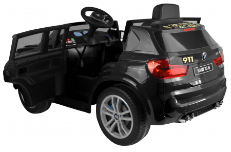 Masinuta electrica Premier BMW X5M Sheriff, 12V, roti cauciuc EVA, scaun piele ecologica, negru [13]