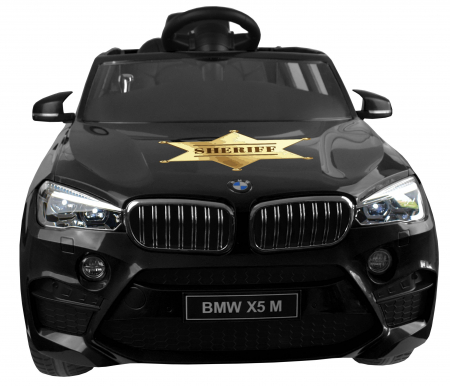 Masinuta electrica Premier BMW X5M Sheriff, 12V, roti cauciuc EVA, scaun piele ecologica, negru [3]