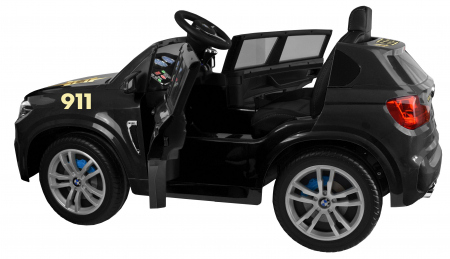 Masinuta electrica Premier BMW X5M Sheriff, 12V, roti cauciuc EVA, scaun piele ecologica, negru [14]