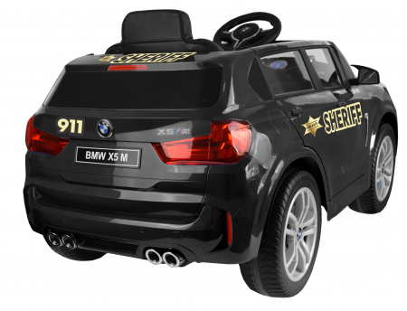 Masinuta electrica Premier BMW X5M Sheriff, 12V, roti cauciuc EVA, scaun piele ecologica, negru [7]