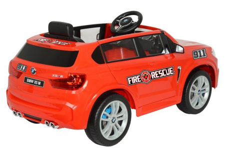 Masinuta electrica Premier BMW X5M Fire Rescue, 12V, roti cauciuc EVA, scaun piele ecologica, rosu [2]