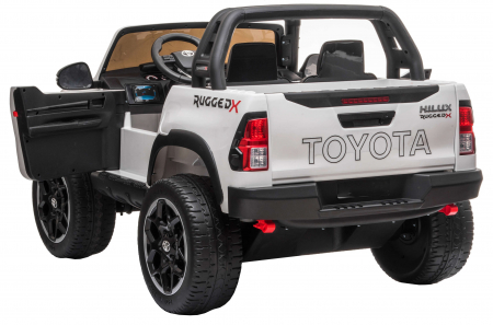 Masinuta electrica SUV Premier Toyota Grand Hilux, 12V, 4x4, roti cauciuc EVA, scaun piele ecologica, alb [6]