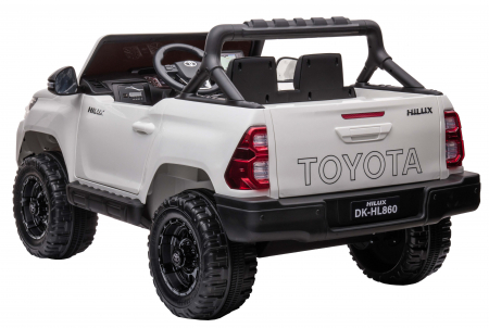 Masinuta electrica SUV Premier Toyota Hilux, 12V, 4x4, roti cauciuc EVA, scaun piele ecologica, alb [4]