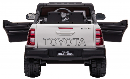Masinuta electrica SUV Premier Toyota Hilux, 12V, 4x4, roti cauciuc EVA, scaun piele ecologica, alb [10]
