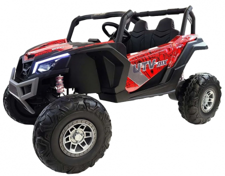 Masinuta electrica UTV Premier Dune, 24V, roti cauciuc EVA, 2 locuri, scaun piele ecologica, spider, rosu [4]