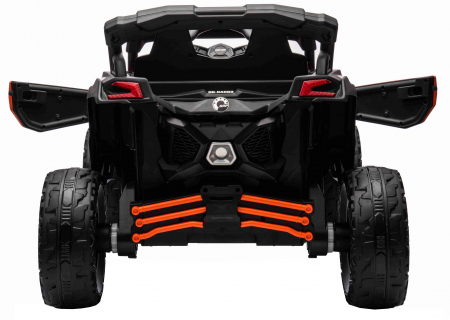 Masinuta UTV electric Premier 4x4 Can-Am Maverick Turbo, 1 loc, 24V, roti cauciuc EVA, scaun piele ecologica, portocaliu [10]