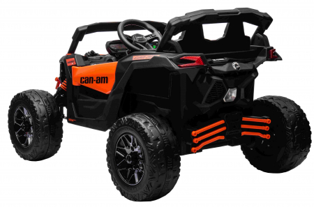 Masinuta UTV electric Premier 4x4 Can-Am Maverick Turbo, 1 loc, 24V, roti cauciuc EVA, scaun piele ecologica, portocaliu [5]