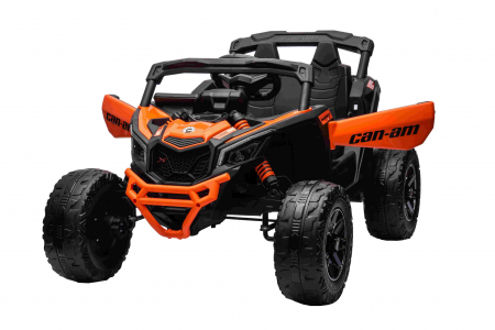 Masinuta UTV electric Premier 4x4 Can-Am Maverick Turbo, 1 loc, 24V, roti cauciuc EVA, scaun piele ecologica, portocaliu [9]