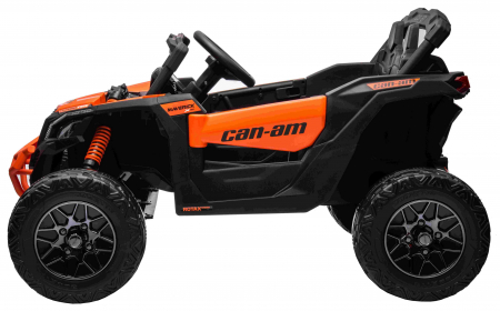 Masinuta UTV electric Premier 4x4 Can-Am Maverick Turbo, 1 loc, 24V, roti cauciuc EVA, scaun piele ecologica, portocaliu [4]